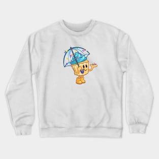 It's Sprinkling Outside - Cute Cupcake with Umbrella and Sprinkle Rain Crewneck Sweatshirt